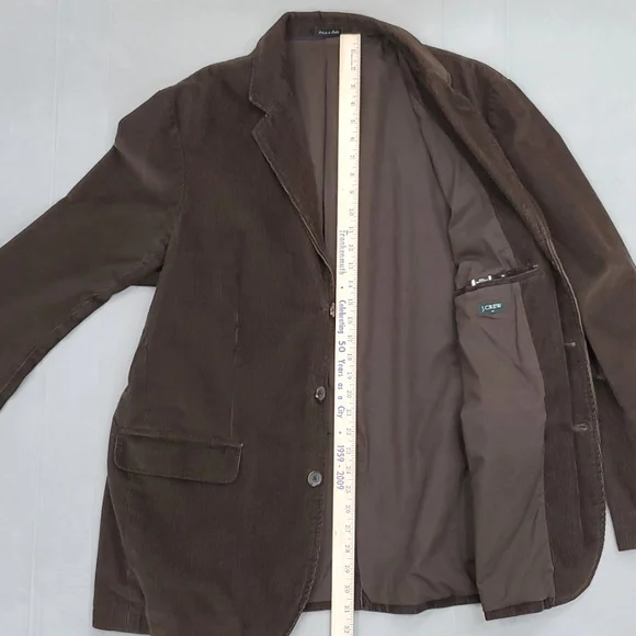 J. Crew Factory sport coat men's XL navy blue corduroy western blazer - Picture 4 of 11